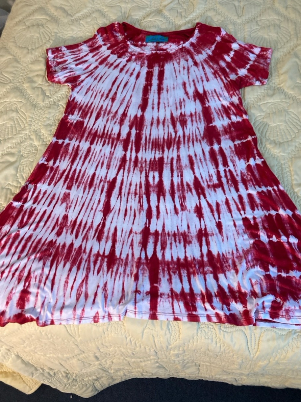 Hand to Heart Pinkish Red Tie-Dye Women’s Dress L/XL - Casual Summer Style